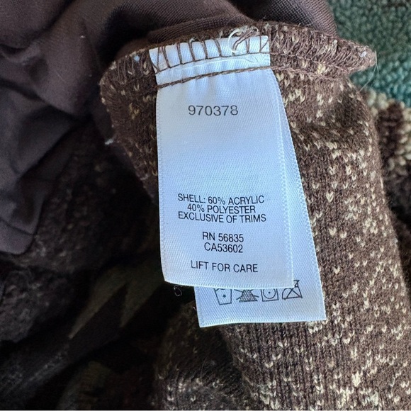 Cabela’s Green/Teal Brown  Aztec Deep Pile Fleece Zip Jacket 2XL Women’s Warm - Picture 7 of 7